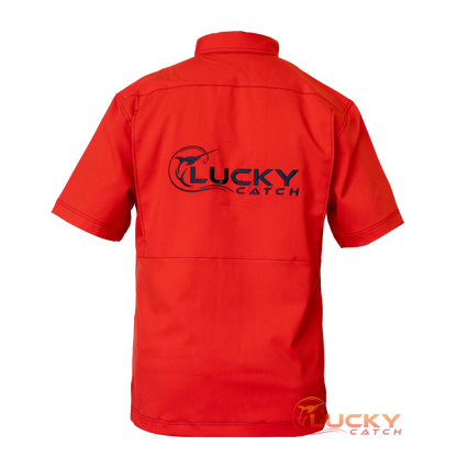 Lucky Catch-Lava with Black Stitch, Precision Fishing Shirt
